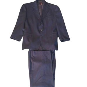 Vintage Tommy Hilfiger Pinstripe Suit Expressed via BELK, 42R /32W, Blue+Wht.